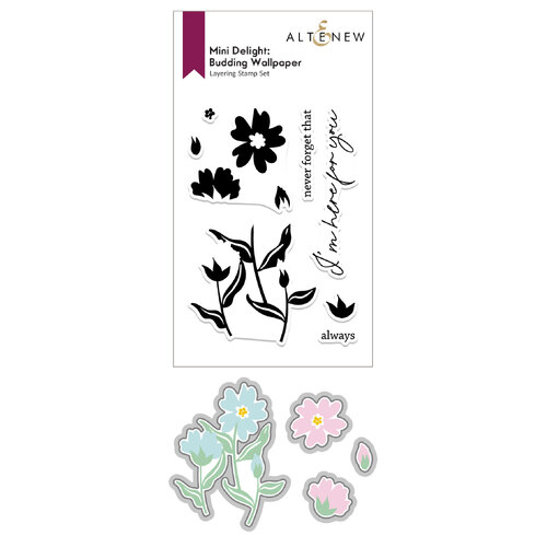 Altenew Mini Delight: Budding Wallpaper Stamp & Die Set