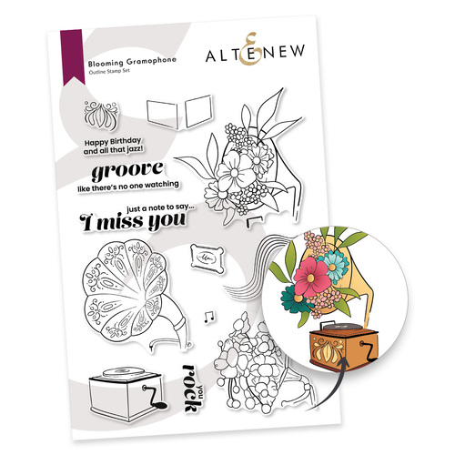 Altenew Blooming Gramophone Stamp Set