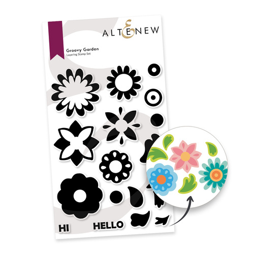 Altenew Groovy Garden Stamp Set