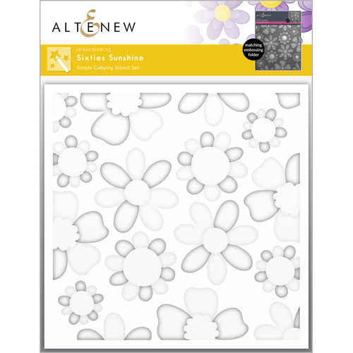 Altenew Sixties Sunshine Simple Coloring Stencil Set (3 in 1)