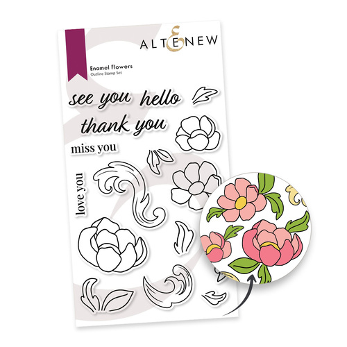 Altenew Enamel Flowers Stamp Set