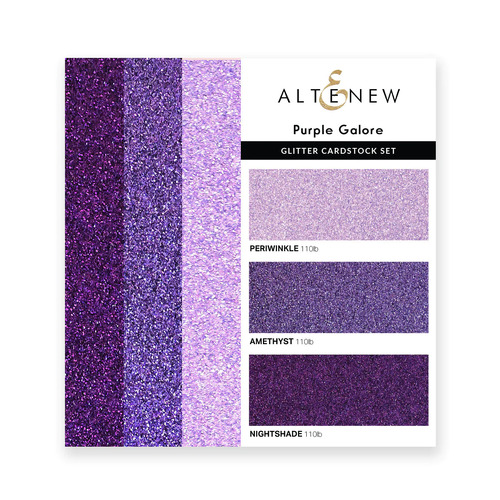 Altenew Purple Galore Glitter Gradient Cardstock Set