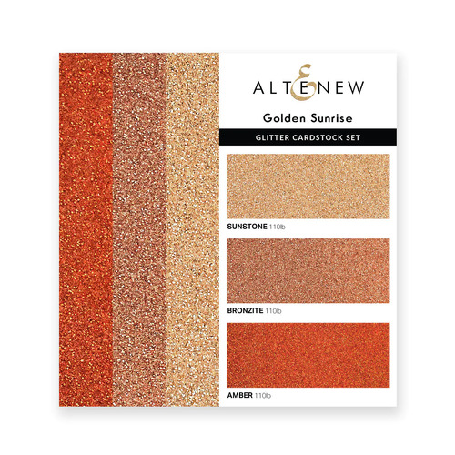 Altenew Golden Sunrise Glitter Gradient Cardstock Set