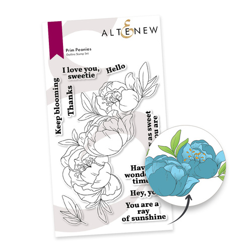 Altenew Prim Peonies Stamp Set