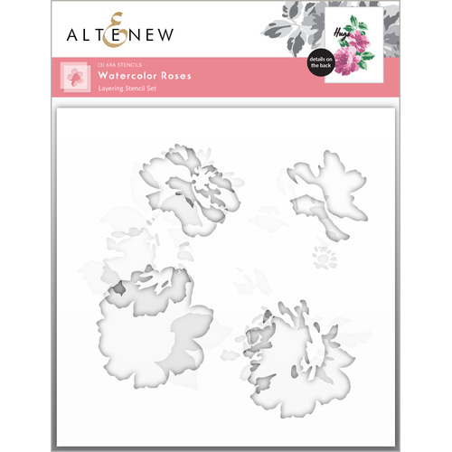 Altenew Watercolor Roses Layering Stencil Set 3 In 1