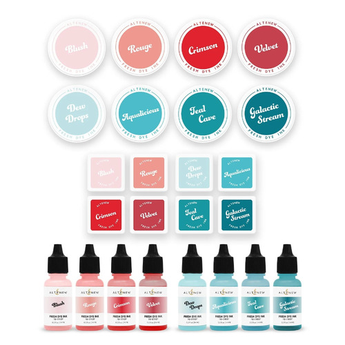 Altenew Atomic Fresh Dye Ink Pad, Mini Cube & Re-inker Bundle