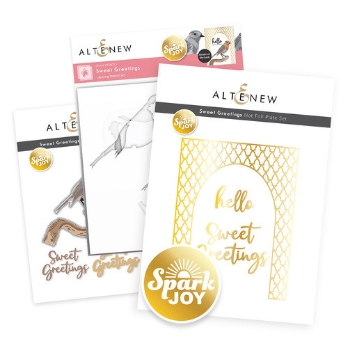 Altenew Spark Joy: Sweet Greetings & Add-On Die Bundle