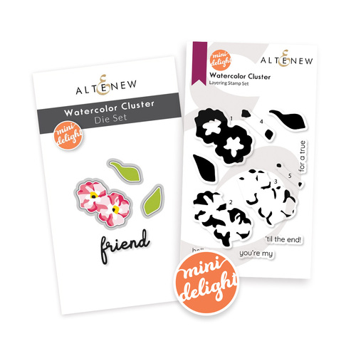 Altenew Mini Delight- Watercolor Cluster Stamp & Die Set