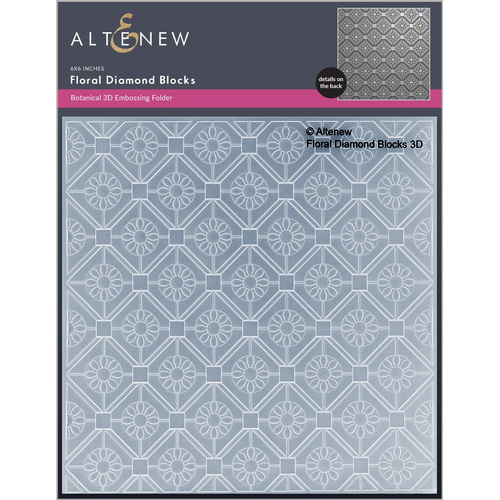 Altenew Floral Diamond Blocks 3D Embossing Folder