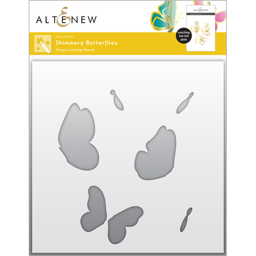 Altenew Shimmery Butterflies Simple Coloring Stencil