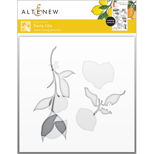 Altenew Zesty Life Simple Coloring Stencil (2 in 1)