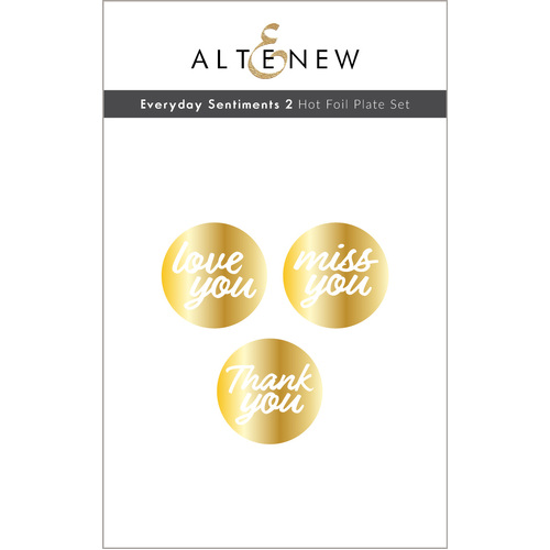 Altenew Everyday Sentiments 2 Hot Foil Plate Set