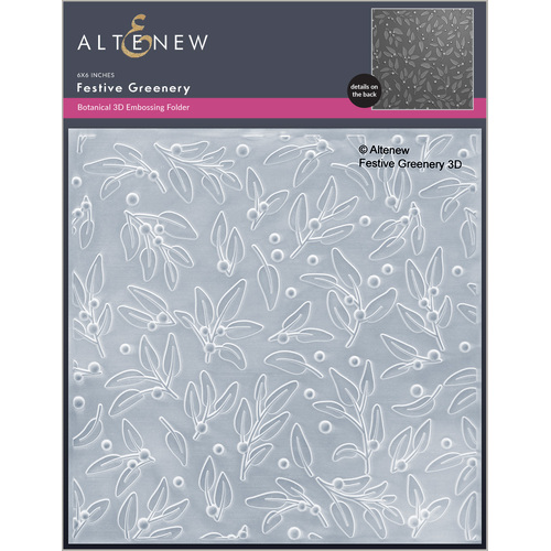 Altenew Festive Greenery 3D Embossing Folder
