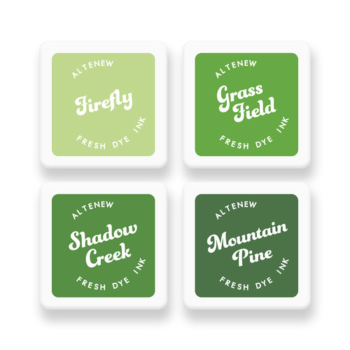 Altenew Fresh Dye Ink Mini Cube Set - Green Valley 