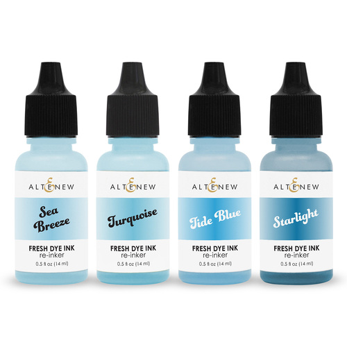 Altenew Fresh Dye Ink Reinker Bundle - Deep Blue Seas 