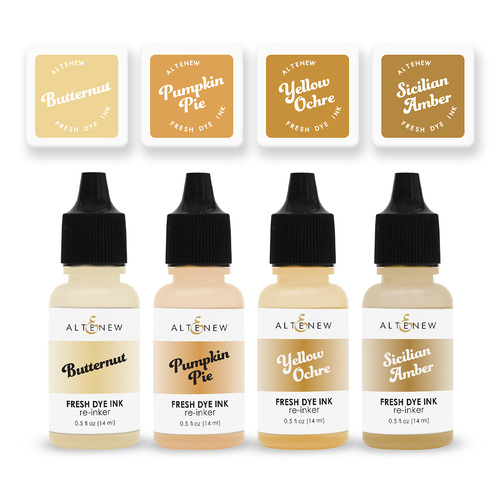 Altenew Fresh Dye Ink Mini Cube & Re-inker Bundle - Fall Harvest 