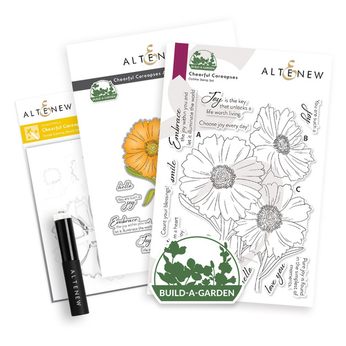 Altenew Build-A-Garden- Cheerful Coreopses & Add-on Die Bundle