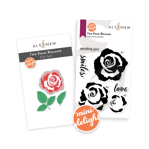Altenew Mini Delight- Tea Rose Blossom Stamp & Die Set