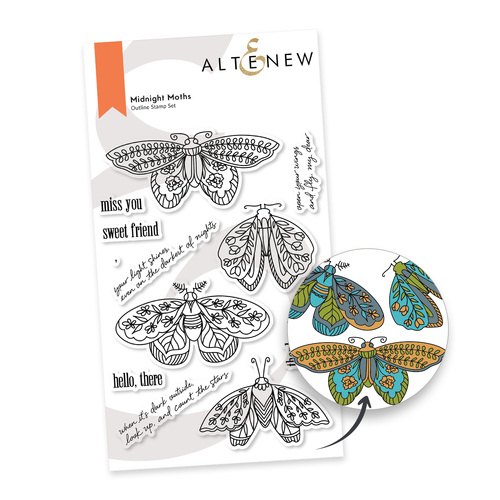 Altenew Midnight Moths Stamp Set