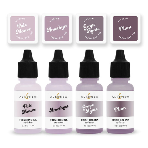 Altenew Fresh Dye Ink Mini Cube & Re-inker Bundle - Sugarplums 