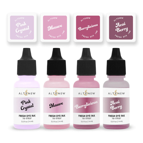 Altenew Fresh Dye Ink Mini Cube & Re-inker Bundle - Dried Petals 