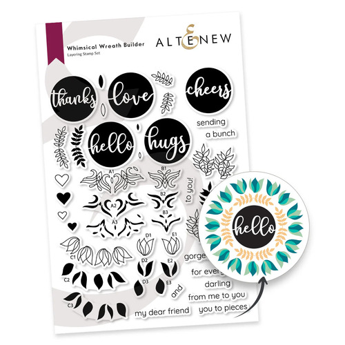 Altenew Whimsical Wreath Builder Stamp Set