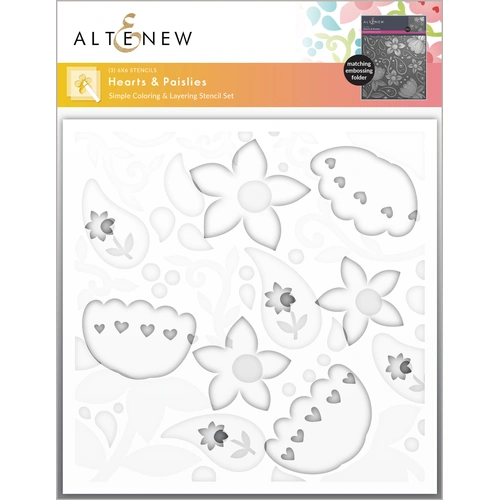 Altenew Hearts & Paislies Stencil Set (3 in 1)