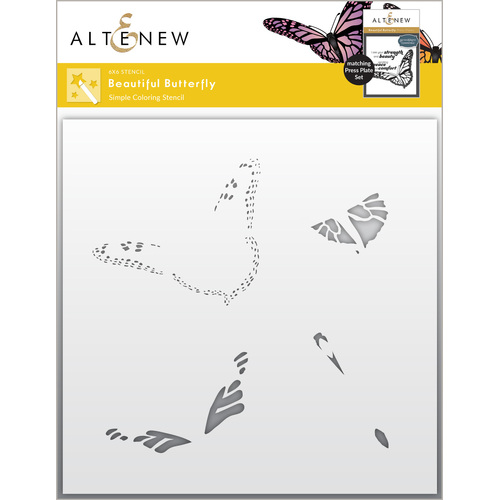 Altenew Beautiful Butterfly Simple Coloring Stencil