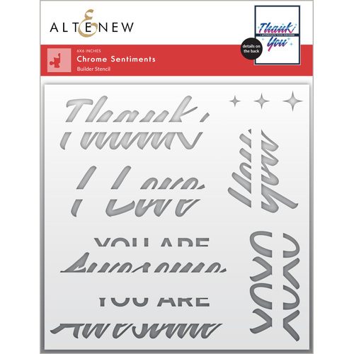 Altenew Chrome Sentiments Stencil