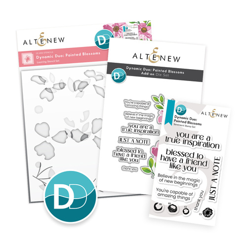 Altenew Dynamic Duo- Painted Blossoms & Add-on Die Bundle