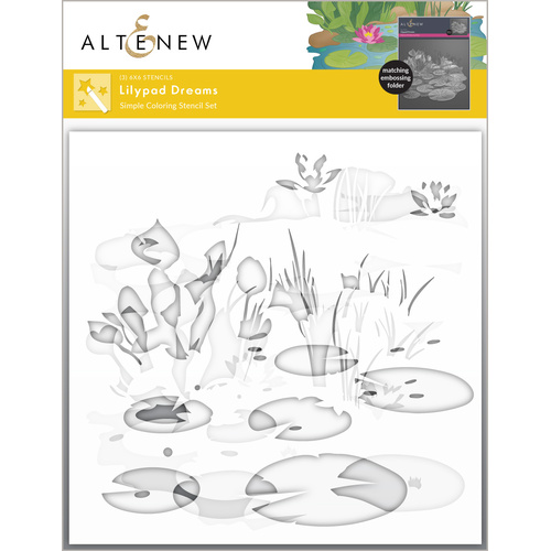 Altenew Lilypad Dreams Simple Coloring Stencil Set (3 in 1)