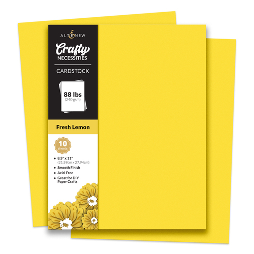Altenew Crafty Necessities- Fresh Lemon Cardstock (10 sheets/set)