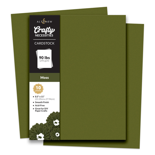 Altenew Crafty Necessities- Moss Cardstock (10 sheets/set)
