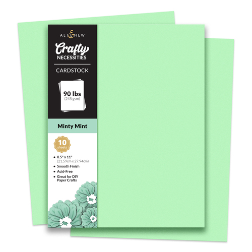 Altenew Crafty Necessities Cardstock - Minty Mint  (10 sheets/set)