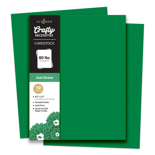 Altenew Crafty Necessities- Just Green Cardstock (10 sheets/set)