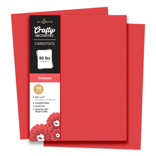 Altenew Crafty Necessities- Crimson Cardstock (10 sheets/set)