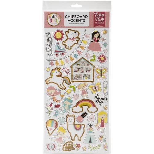 Echo Park All Girl Chipboard Accents