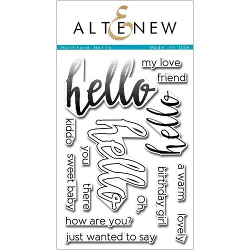 Altenew Halftone Hello Stamp Set
