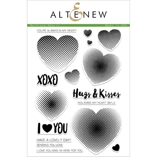 Altenew Halftone Hearts Stamp Set