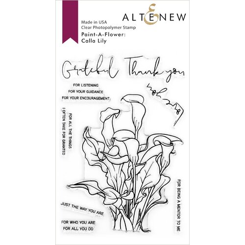 Altenew Stamp Paint-a-Flower Calla Lily Outline
