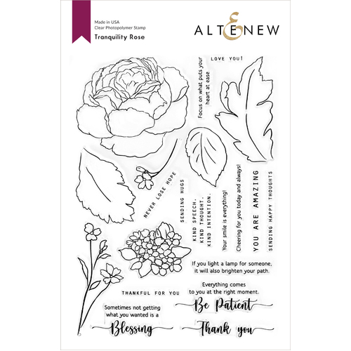Altenew Tranquility Rose Stamp Set