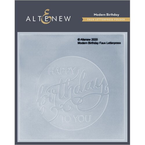 Altenew Modern Birthday Faux Letterpress Debossing Folder