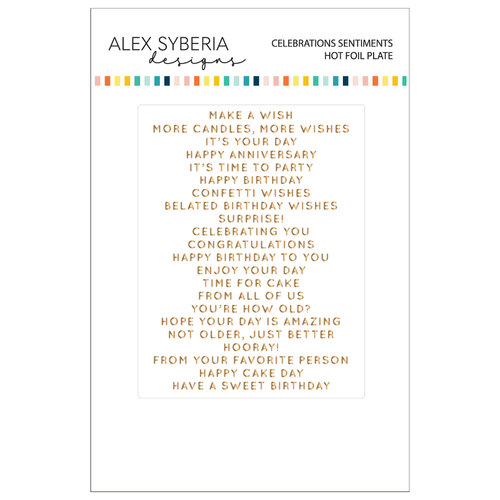 Alex Syberia Celebrations Sentiments Hot Foil Plate