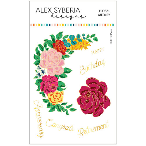 Alex Syberia Floral Medley Hot Foil Plate Set
