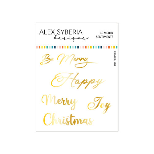 Alex Syberia Be Merry Sentiments Hot Foil Plate Set