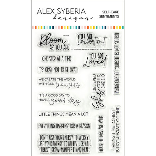 Alex Syberia Self-Care Sentiments Stamp Set