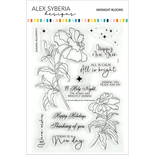 Alex Syberia Midnight Blooms Stamp Set