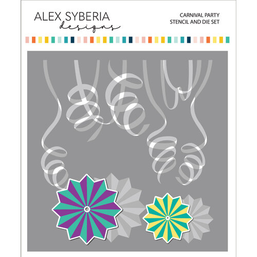 Alex Syberia Carnival Party Stencil and Die Set