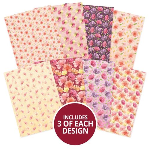 Hunkydory Adorable Scorable Falling Flowers Cardstock Pattern Pack