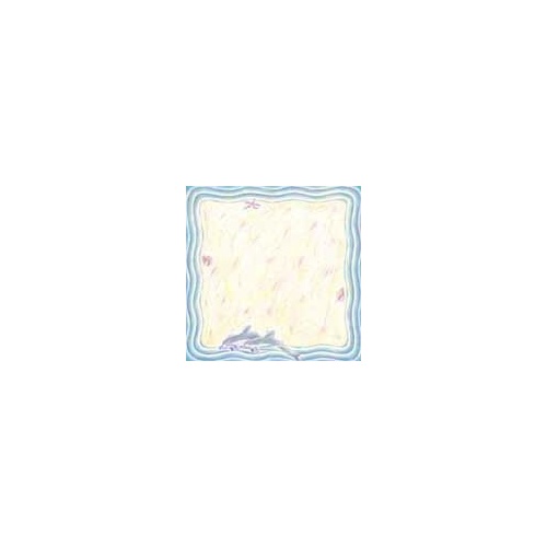 Print Blocks Paper Water Border With Dolphins 